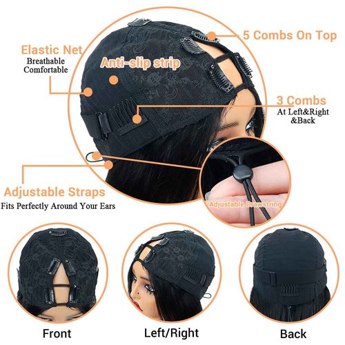 MOOTAFUL V Part Wig Human Hair Body Wave for Black Women Upgrade U Part Human Hair Wig 100% Beginner Friendly 200% Density Natural Color (16 inch)