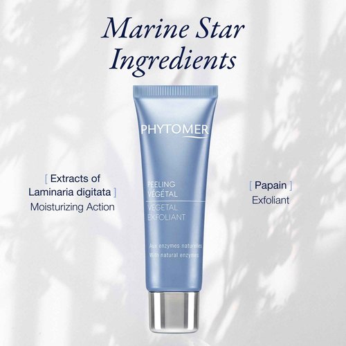 PHYTOMER Vegetal Exfoliant with Natural Enzyme Gentle Face Exfoliator | Cleanses, Eliminates Impurities, Refines Skin's Texture | Safe, Natural Ingredients | Sustainable & Eco-Friendly | 50ml