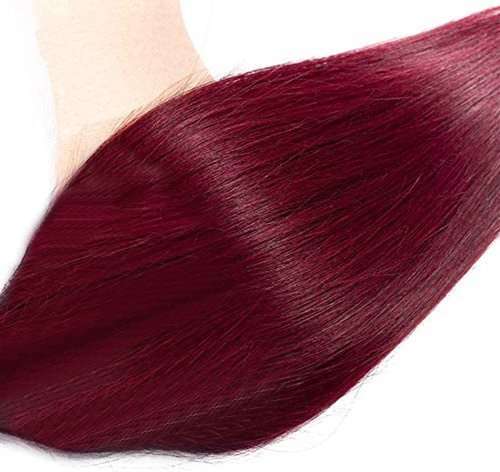 Peenoll Bundles Human Hair 18 20 22 Inch Straight Wave Human Hair Bundles Brazilian Burgundy 99J 12A Unprocessed Brazilian Virgin Quick Weave for Black Women