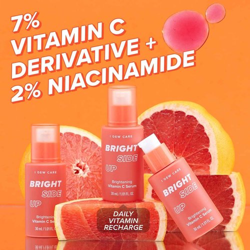I DEW CARE Vitamin To Glow Pack + Bright Side Up Brightening & Hydrating Vitamin C Serum with Niacinamide Bundle