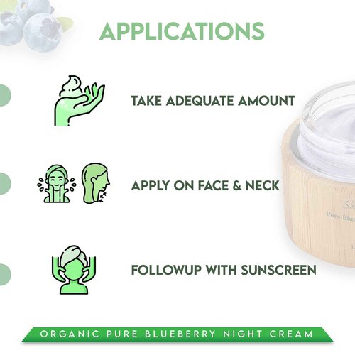 Shira Shir Organic Blueberry Night Cream for Nourished, Wrinkle-Free, Radiant Skin. Moisturizer Face Cream with Anti-Aging Formula keeps Skin Hydrated, Pure Facial Skin Care Product (50ml)