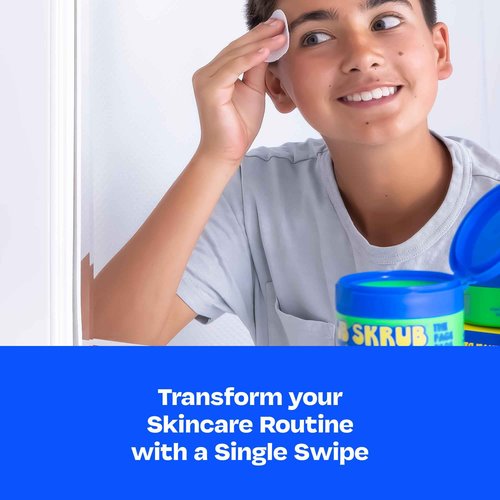 JB SKRUB Face Care Set: The Face Lotion, Pads and Wash for Kid,Tween and Teen Boys - Confidence in Every Pump, Pad, and Wash