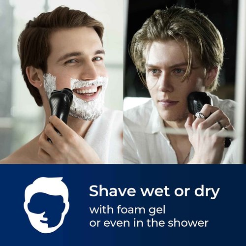 rategist Cordless Electric Razor for Men: 3-in-1 Shaver for Beard/Nose/Sideburns - IPX7 Waterproof Travel Kit