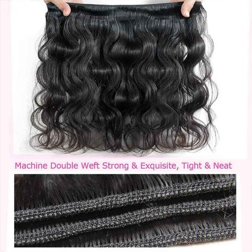 12A Human Hair Bundles 18 18 18 Inch Body Wave 100% Unprocessed Hair 3 Bundles Deals Extensions Quick Weave Human Hair Natural Black Color