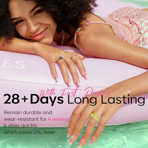 modelones 24Pcs Neon Gel Nail Polish Set, 20 Colors Summer Rainbow Gel Polish Set with Glitter & Glossy & Matte Top + Base Coat Soak Off LED Nail Art Kit Salon at Home