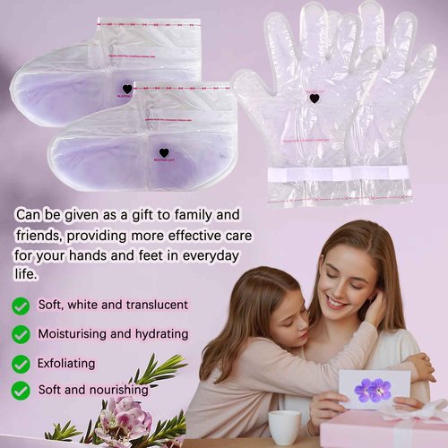 BACTIBLAST Paraffin Wax Gloves,Paraffin Hand & Foot Treatments and Booties Set for Intensive Hydration at Home Or Spa(Lavender) 2 Pair Hand & Foot Wax Gloves
