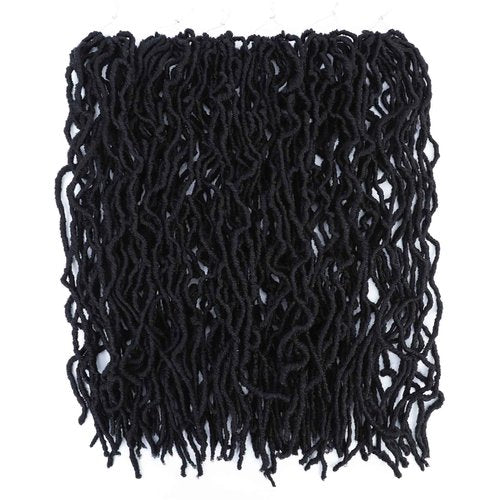 Karida Faux Locs Crochet Hair, Soft Locs 24 Inch, Pre Looped Crochet Hair For Black Women 7 Packs Crochet Locs Long Soft Locs Crochet Hair (1B#, 24 Inch (Pack of 7))