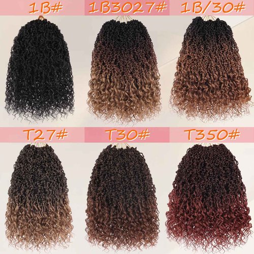 Beverlee Micro Locs Crochet Hair 12 Inch soft locs with curly ends 9 Packs Boho Soft Locs Style Mini Locs Twist Hair Synthetic micro locs extensions goddess Crochet Locs For Black Women