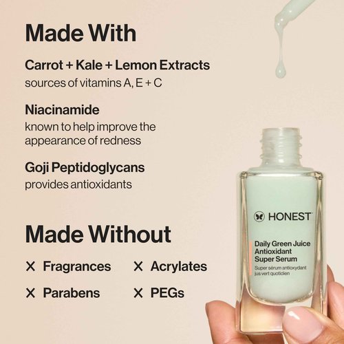 Honest Beauty Everyday Moisturizing Trio | Gentle Gel Cleanser, Green Juice Antioxidant Serum, Hydrogel Cream | 3-Step Routine | Vegan + Gentle for Sensitive Skin