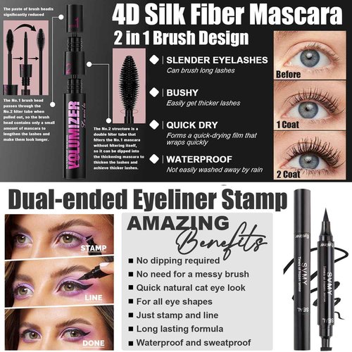 All in One Makeup Kit for Women Full Kit, Travel Makeup Gift Set for Women Teens Girls, Includes Eyeshadow Foundation Primer CC Lipsticks Mascara Brush Sponge Brow Pencil Soap Eyeliner Contour Bag
