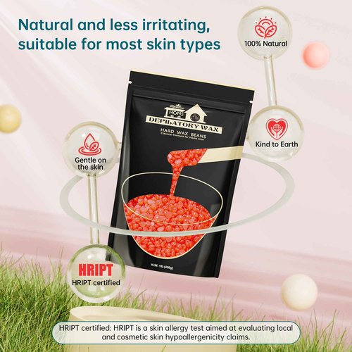 Lifestance L2 Digital Wax Warmer Hair Removal Kit + 1LB Strawberry Wax Beads