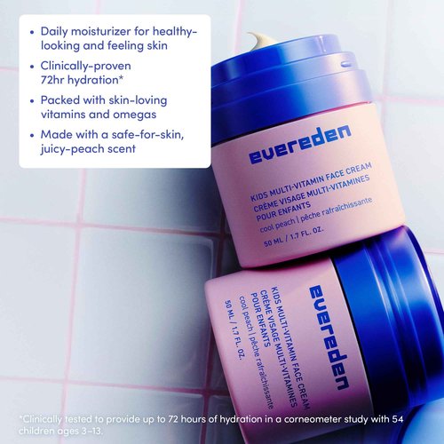 Evereden Daily 1-2-3 Routine Bundle: Clean & Vegan Skin Care Set for Kids - Hydrating & Nourishing Tween Skincare Set with Multi-Vitamin Face Wash, Face Cream, Lotion, & SPF 30 Mineral Sunscreen
