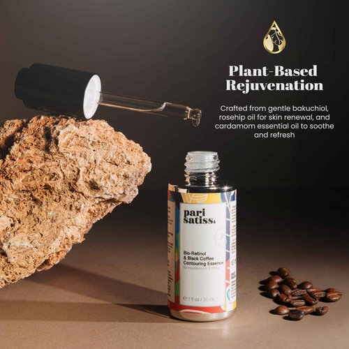 Bio-Retinol & Black Coffee Contouring Essence – Anti Wrinkle Retinol, Skin Care Must Haves for Nourishment and Lifting, Sun Damaged Skin Repair Face