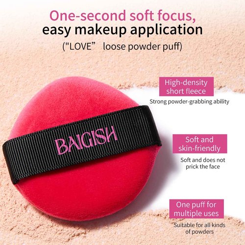 BAIGISH Makeup Brush Set Professional Foundation Brush for Foundation Powder Concealers Eye Shadows with 2 Makeup Sponge