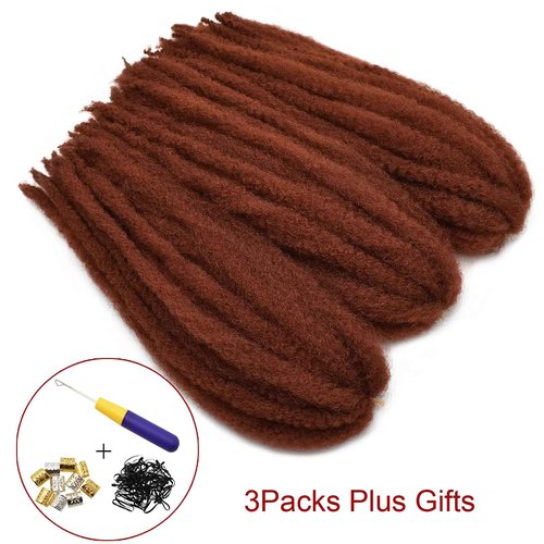 Ms.Priceless 24 Inch Marley Hair Marley Twist Braiding Hair for Faux Locs for Butterfly Locs Long Afro Kinky Cuban Twist Crochet hair for Black Woman Copper Red Colour (#350, 3Packs-24 Inch)