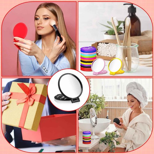 Yerliker 80 Pcs Christian Mini Compact Mirrors Bulk Christmas Jesus Loves You Cute Pocket Mirrors for Purses Inspirational Religious Gifts for Women Girls Coworkers Friends Employee