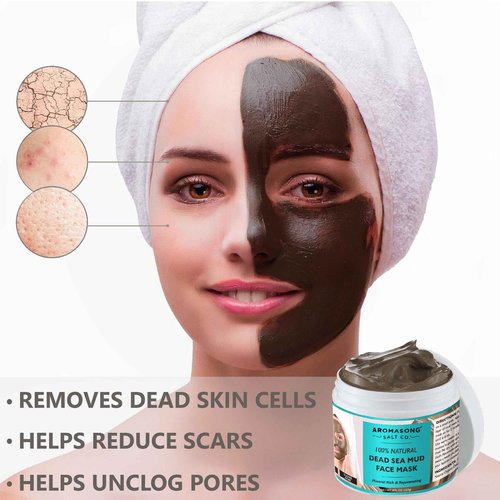 Aromasong Dead Sea Spa Bundle: 100% Pure Dead Sea Salt 19 Lb & Dead Sea Mud Mask