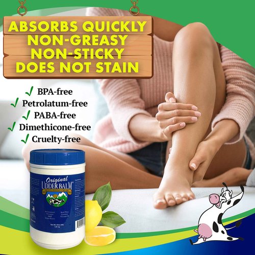 Original Udder Balm 16 oz Pump Jar and 64 oz Refill Tub Bundle - Hypoallergenic Formula, Dye-Free and Fragrance-Free, Body Moisturizing for Very Dry Skin