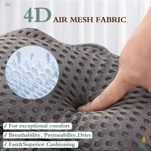 Bath Pillow RUVINCE Ergonomic Luxury Bathtub Pillow with Head,Neck, Shoulder and Back Support, 4D Bath Pillows for tub with 6 Powerful Suction Cups, Fits All Bathtub