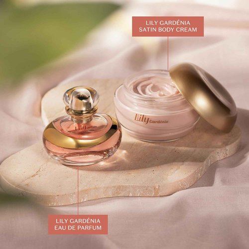 O Boticário Lily Gardenia Satin Body Cream, Intense Hydration and Sophisticated Perfume, 8.8 Ounce (250g)