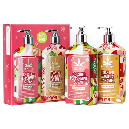 Hempz Sweet Treats Lotion Duo, Full Size Lotion Gift Set, Body Moisturizer, Holiday Gift Bundle