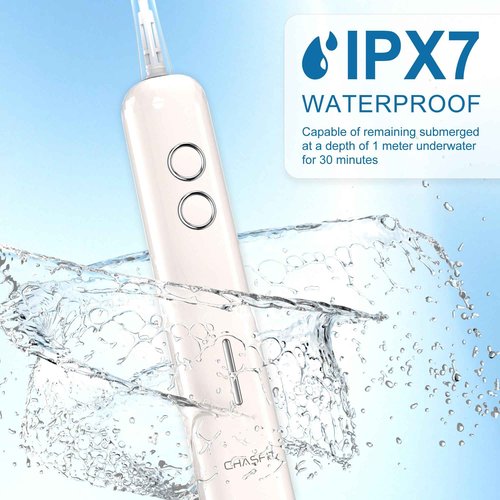 Electric Toothbrush Wave Oscillation & Vibration Sonic Tooth Brush for Adults BASS-Brushing Technique Travel Rechargeable Toothbrushes 4 Soft Bristle Replace Heads IPX7 Gifts for Men Women White