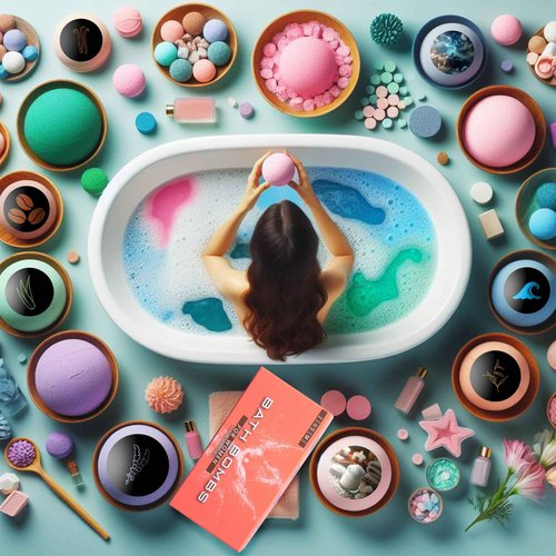Bundle of 16 Bath Bombs for Men and Women - Organic Bath Bombs with Feminine Scents for Her - 2.5 Oz Gift Set of 16 Scented All Natural Bath Bombs with Natural Essential Oils