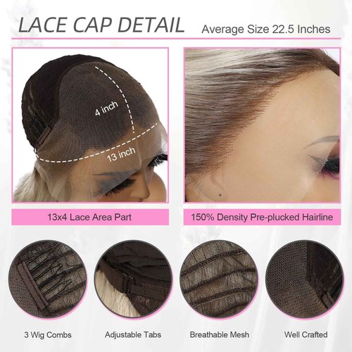 SAPPHIREWIGS 13×4 Platinum Blonde Lace Front Wigs Synthetic Lace Front Wigs Body Wave Glueless Wigs for Women Heat Resistant Fiber Wig for Daily Party Use 20 inch