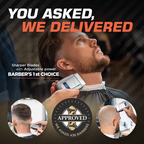 Fagaci 5 Speeds Double Foil Shavers for Men Professional Irritation Free, Close Clean Shaving Foil Razor, Electric Shavers for Men, Maquina de Afeitar para Hombre, Neck Barber Shaver