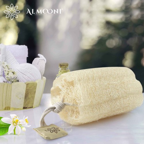 Premium Exfoliating Loofah Pad Body Scrubber, Back Loofah Scrubber, Loofah Pad, and Facial Loofah Bundle, Made with Natural Egyptian Shower Loofah Sponge That Gets Your Body Clean