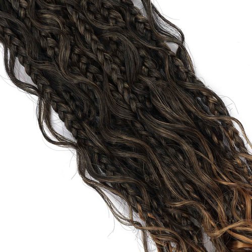 Goddess Box Braids Crochet Hair - 24 Inch Boho Box Braids 8 Packs Bohemian Box Braids Pre-looped Boho Crochet Braids with Curly Ends Synthetic Crochet Box Braids Hair for Black Women T27#