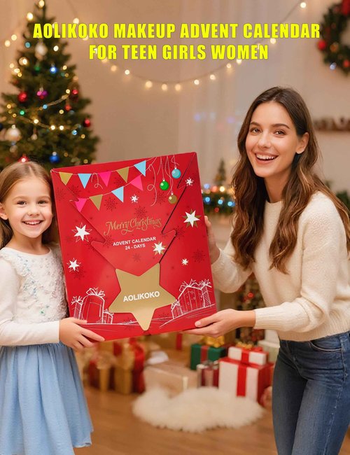 Makeup Advent Calendar 2025 for Women & Teen Girls, 24 Days Christmas Gift Makeup Sets, Xmas Countdown Calendar Full Makeup Kit Gift Set