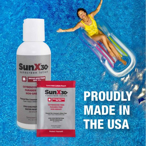 CoreTex Sun X 30+ SPF Individual Sunscreen Packets Travel Size - Bulk Pack of 100 Paraben, Oxybenzone, & Oil Free Broad Spectrum Sunscreen - No White Cast and Water & Sweat Resistant Up to 80 Minutes