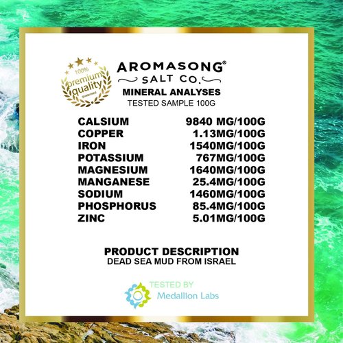 Aromasong Dead Sea Spa Bundle: 100% Pure Dead Sea Salt 19 Lb & Dead Sea Mud Mask
