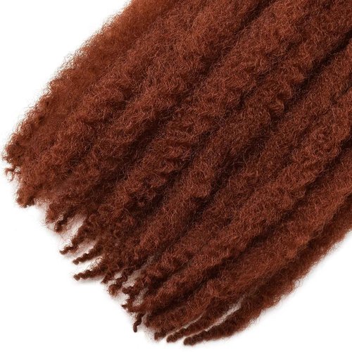 Ms.Priceless 24 Inch Marley Hair Marley Twist Braiding Hair for Faux Locs for Butterfly Locs Long Afro Kinky Cuban Twist Crochet hair for Black Woman Copper Red Colour (#350, 3Packs-24 Inch)