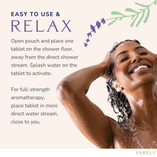 Yareli Shower Steamers Aromatherapy, 12 Pack, for Women and Men - Sinus Relief and Self Care Birthday and Relaxation Spa Gift - Lavender