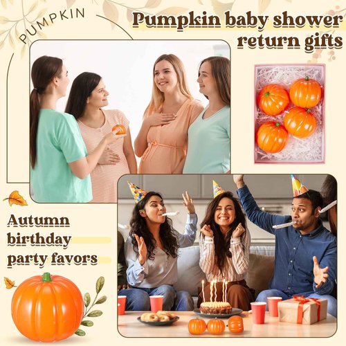 12 Pcs Pumpkin Hand Cream Gifts Set for Women, Funny Fruit Hand Cream Gift for Baby Shower, Birthday Day, Fall Holiday Party, Bridal Shower Favors, Bridesmaid Gifts and Wedding Favors Party Supply