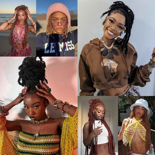 Spring Afro Twist Hair, 20 Inch Springy Marley Twist Braiding Hair Pre-Separated 6 Packs Spring Twist Afro Kinkys Bulk Hair for Soft Locs Crochet Hair Extensions for Black Women (30#, 20inch)