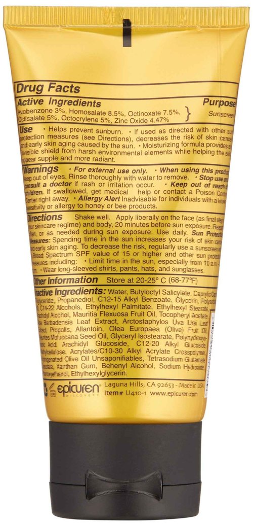 epicuren DISCOVERY X-treme Cream Propolis Sunscreen SPF 45+, Yellow, 2.5 Fl Oz