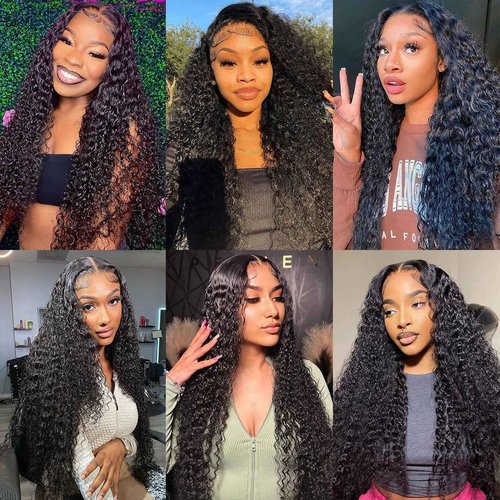 Tanday 15A Raw Human Hair Bundles Deep Wave Bundles Human Hair,Triple Lifespan Indian Virgin Hair,No Tangle Shedding,Multiple Washes Keep Texture Silky Soft (3 Bundle Natural Black, 14 16 18)