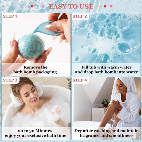 Bath Bombs for Women Gift Set, 50 Pcs Natural Organic Bubble Bathbombs with 10 Rich Scents, Handmade Bubble Bath Fizzy, for Bubble Bath Spa,Her/Him,Wife,Girlfriend,Mother Present Giving