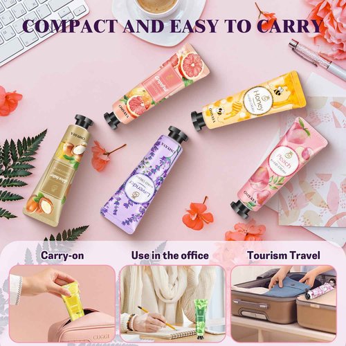 KIYTARBOO 120 Pack Hand Cream Gift Set, Travel Size Lotion, Mini Hand Creams, Teacher Appreciation Gifts, Hand Cream for Dry Cracked Hands, Bulk Christmas Gifts for Coworkers Adults Women Nurse