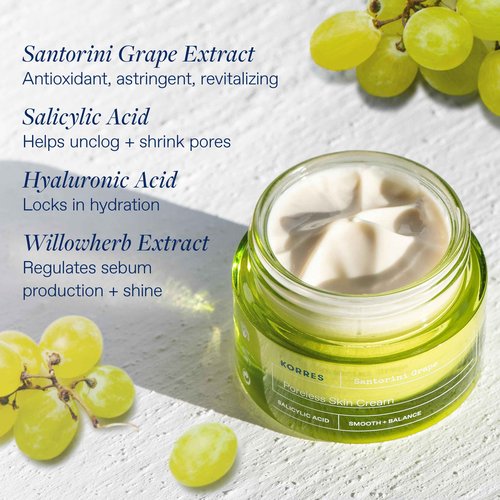 KORRES Santorini Grape Poreless Skin Power Duo - Cream & Velvet Skin Drink, 2 Piece Set