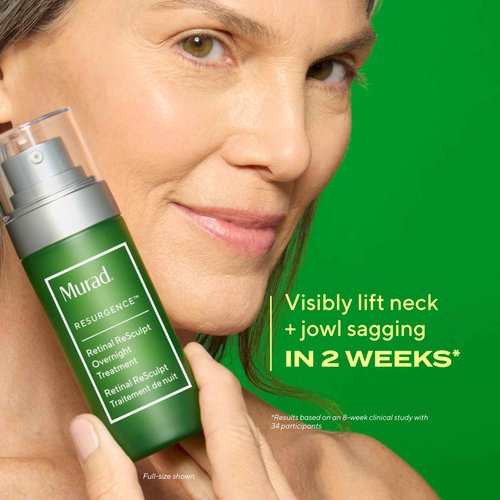 Murad Retinal ReSculpt Overnight Treatment - Advanced Face and Neck Serum with Encapsulated Retinal, Kangaroo Paw, Olive, & Oat Smooths Deep Wrinkles and Crepey Skin, & Lifts Sagging Skin - 0.5Fl Oz