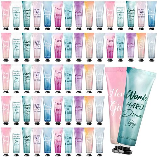 60 Pack Employee Appreciation Gifts Hand Cream Bulk Inspirational Natural Fragrance Hand Lotion Christmas Winter Thank You Gifts for Women Teacher Nurse Coworker Staff Team Birthday Baby Shower