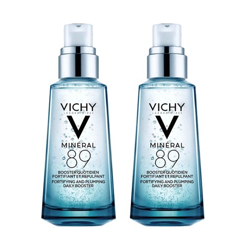 VICHY Mineral 89 Fortifying & Hydrating Daily Skin Booster, Pure Hyaluronic Acid Serum For Face, Plumps & Hydrates, Repairs Skin Barrier, Lightweight Moisturizing Gel, Fragrance Free & Oil-Free