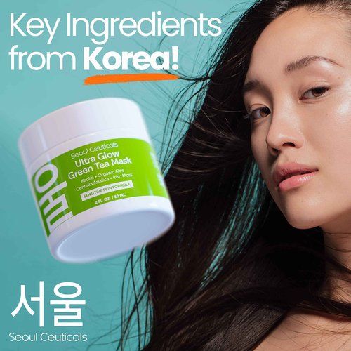 Korean Skin Care Set - Contains Korean Snail Cream + Korean Green Tea Face Mask + Korean Vitamin C Serum - This Potent Korean Skincare Set Provides Healthy, Youthful & Glowing Skin