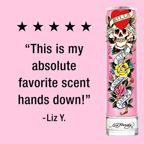 Ed Hardy Perfume for Women, Eau De Parfum Spray with Warm Amber Notes, 3.4 fl oz