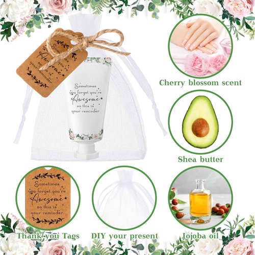 Dansib 48 Sets Hand Mini Lotion Bulk Employee Appreciation Gifts Travel Size Hand Cream Bulk Inspirational Thank You Team Gifts for Birthday Christmas Teachers Coworkers Office Staff(Stylish)