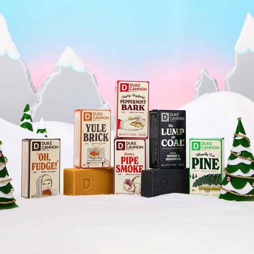 Duke Cannon Supply Co. Big Brick of Soap Bar for Men Holiday Edition - Illegally Cut Pine (Fresh Split Pine Scent), 10 oz. (6 Pack)